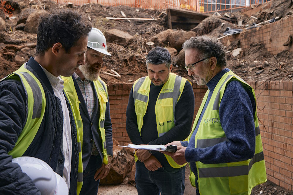 Construction workers on site